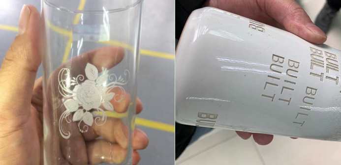 Glass and Ceramics marking sample