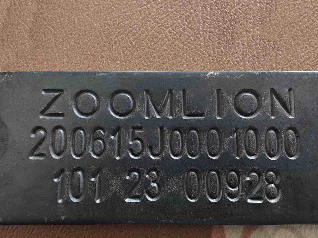 Pneumatic dot peen marking sample