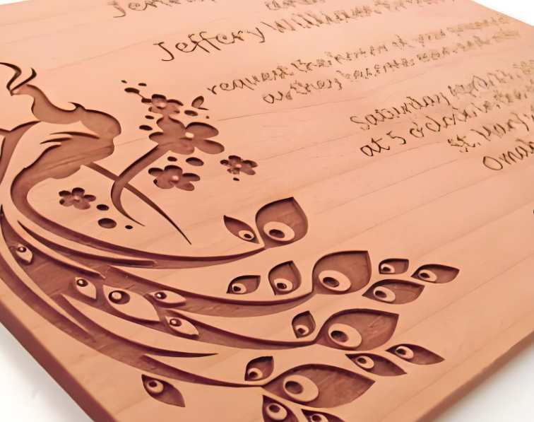 Wood marking sample
