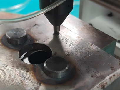 sample scribing and dot peen marking for an automobile manufacturer