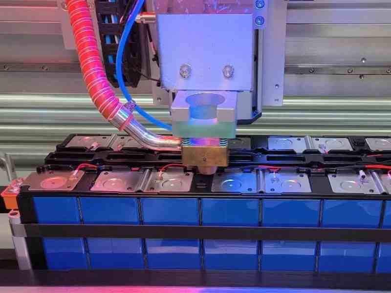 Battery welding scene