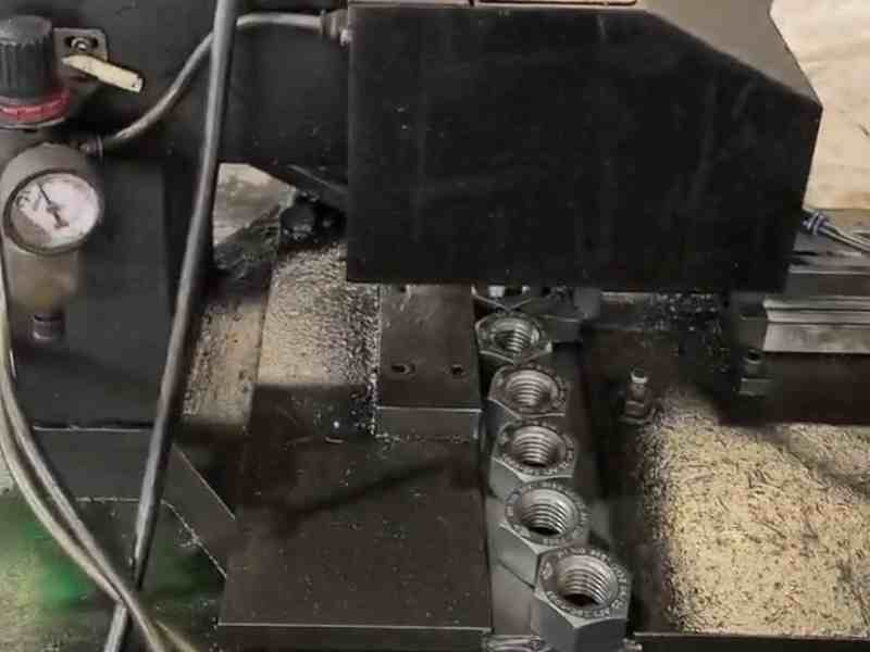 Automated pneumatic dot peen marking machine in production line on-site demonstration