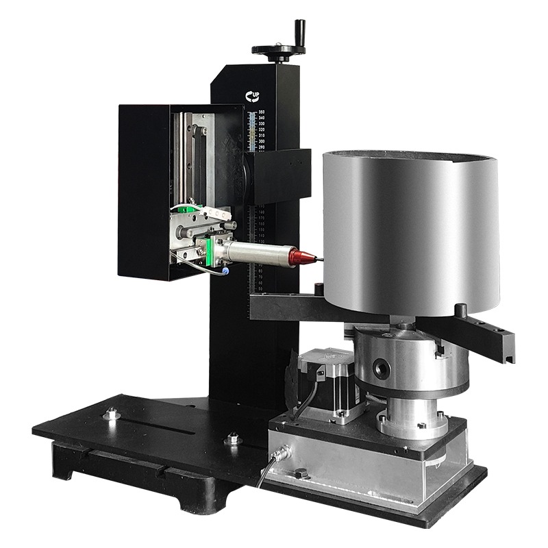 Benchtop Small Flanges Dot Peen Horizontal Rotary Marking Machine
