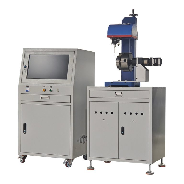 Split Flange Dot Peen Vertical Rotary Marking Machine