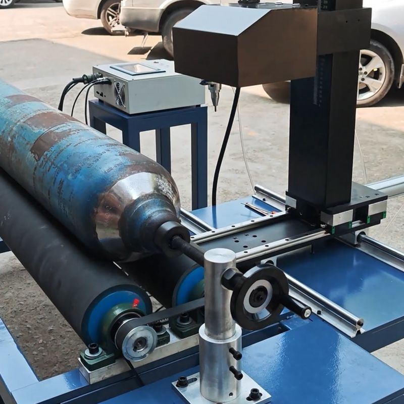 Automatic Moving Inline Steel Rod Tube Rotary Dot Peen Marking Machine