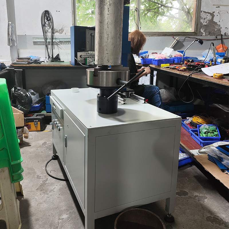 Small Flanges Dot Peen Horizontal Rotary Marking Machine pic.