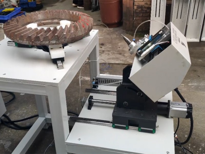 Split Gear Dot Peen Vertical Rotary Marking Machine