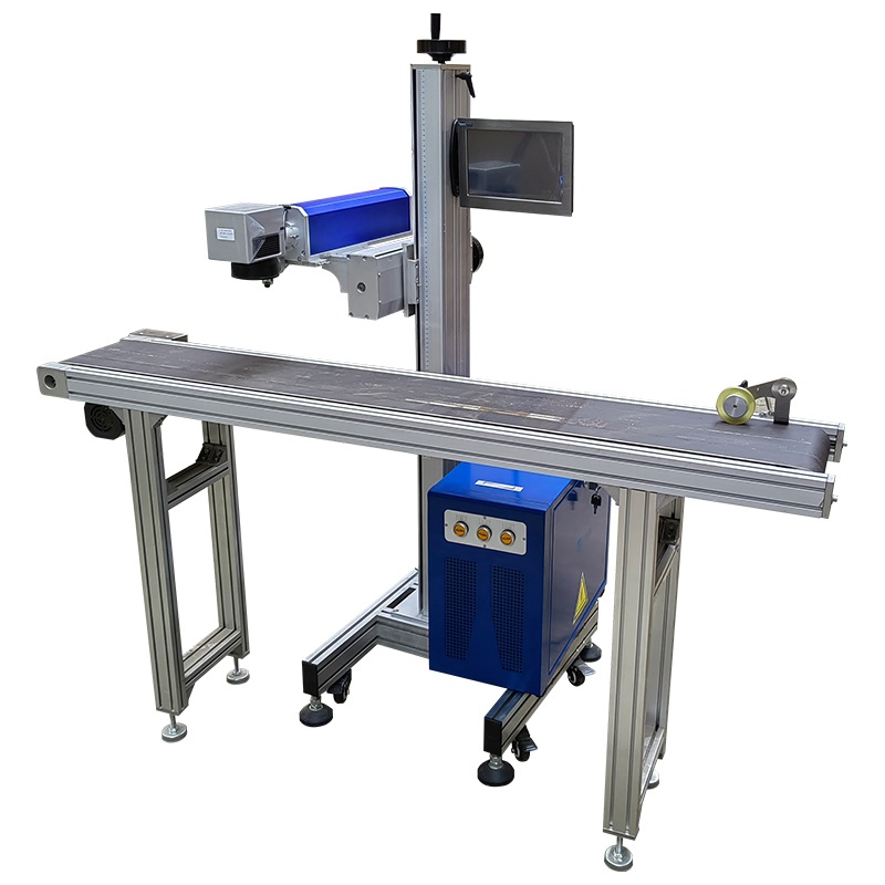 Flying Inline MOPA Fiber Laser Marking Machine