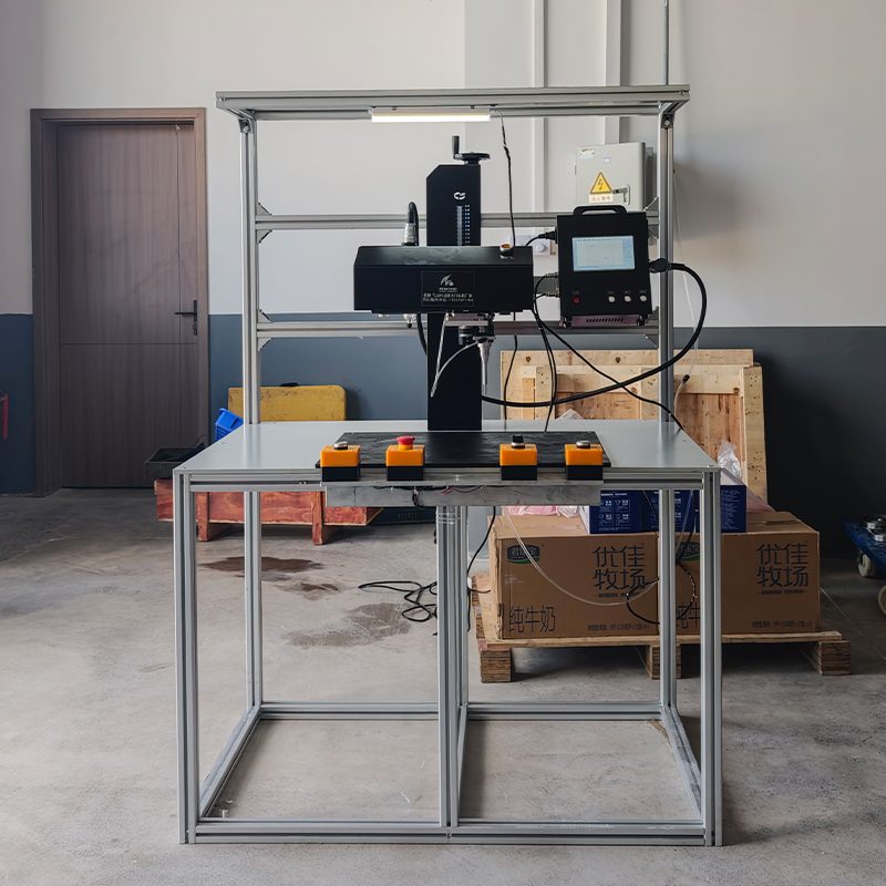 Large Format Inline Pneumatic Dot Peen Marking Machine
