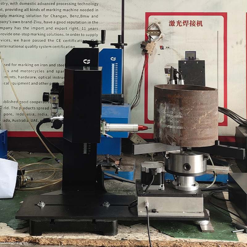 Benchtop Small Flanges Dot Peen Horizontal Rotary Marker