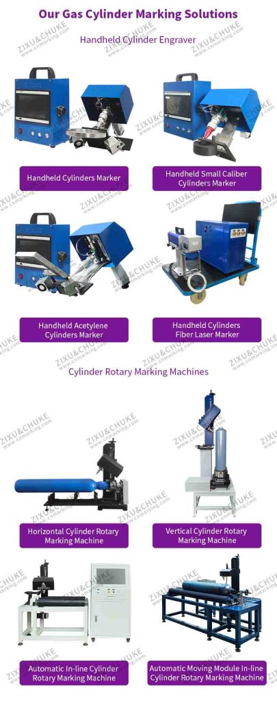 Handheld Pneumatic Dot Peen Gas Cylinder Marking Machine