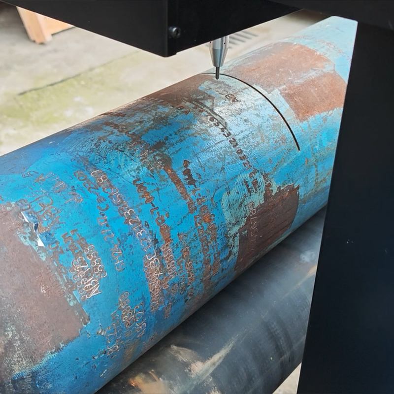 Automatic Moving Inline Steel Rod Tube Rotary Dot Peen Marking Machine