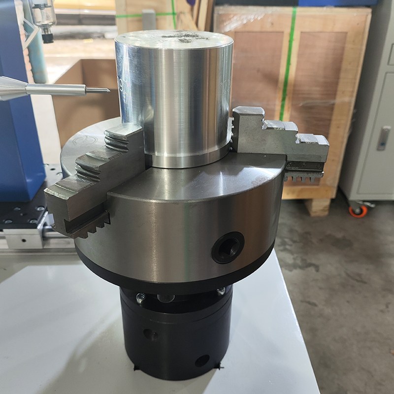 Compact Desktop Flange Dot Peen Horizontal Rotary Marking Machine pic.
