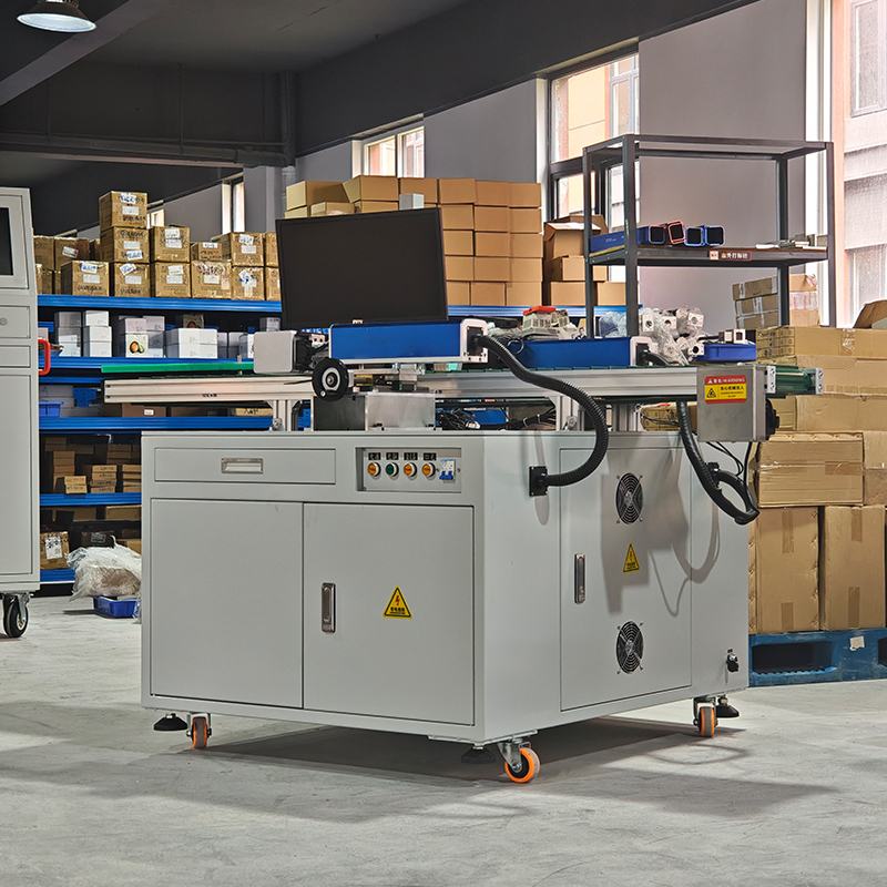 Visual Positioning Inline MOPA Fiber Laser Marker machine