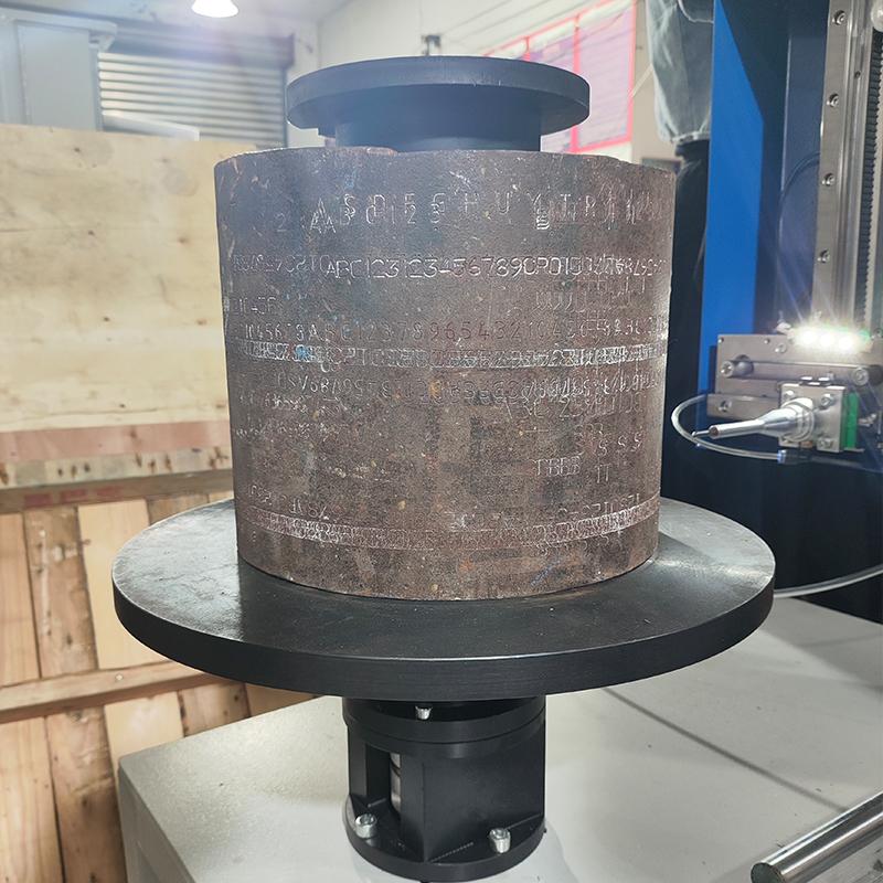 Split Flange Dot Peen Horizontal Rotary Marking Machine
