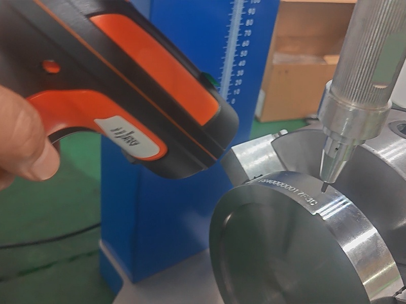 flange dot peen marking