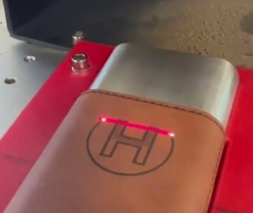 Leather laser marking samples