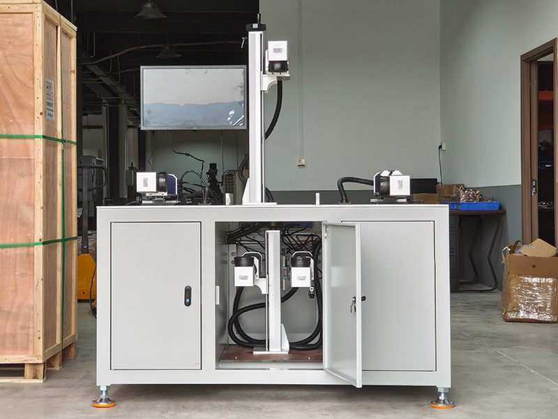 5-in-1 fiber laser marking system for laptop surface treatment