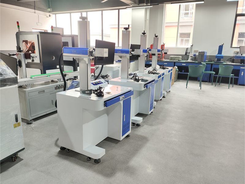 100W fiber laser marking machine front view for notebook manufacturing