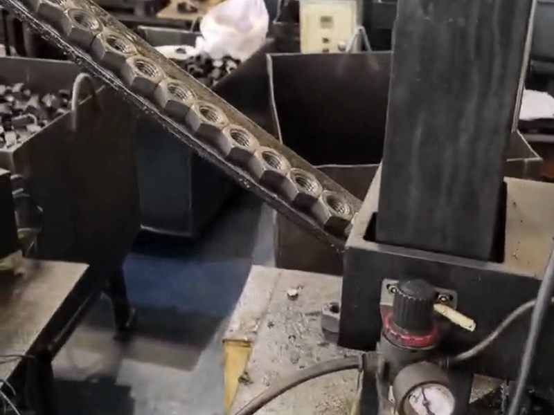 Automated Pneumatic Dot Peen Marking Machine On-Site Demonstration for Nuts and Studs image 2
