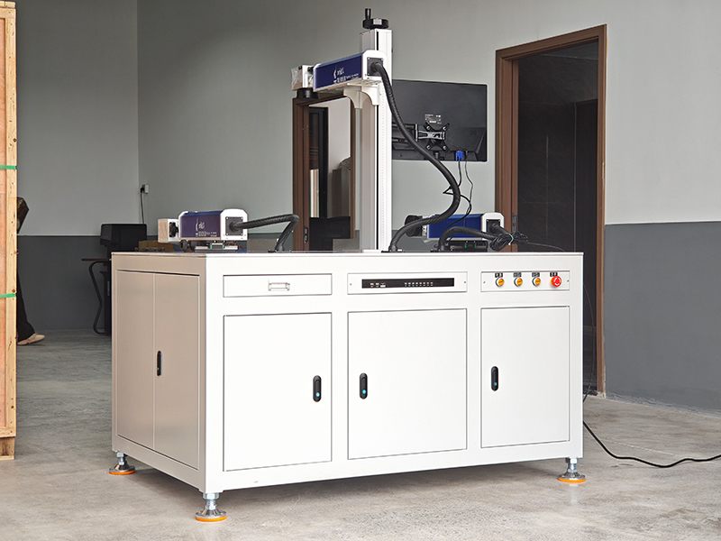 Multi-position fiber laser marking