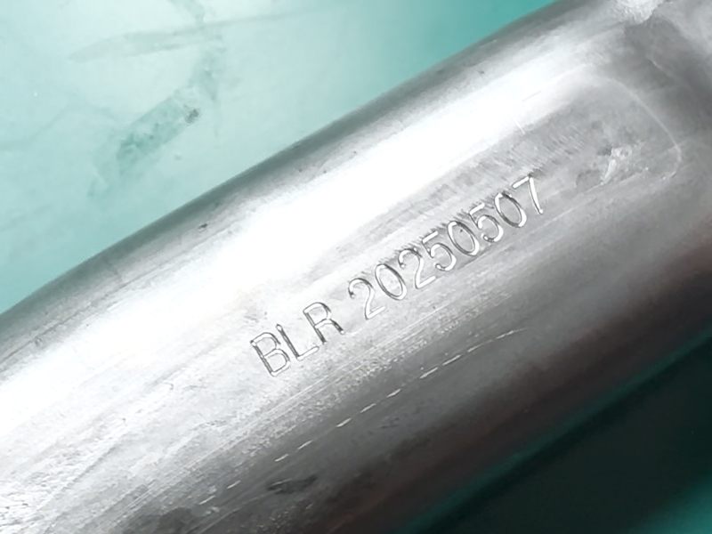 Scribing sample on luxury car chassis part