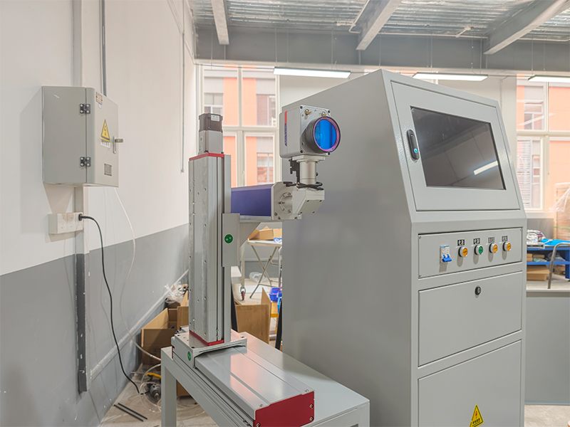 Control cabinet and sheet metal frame of automated laser marking system