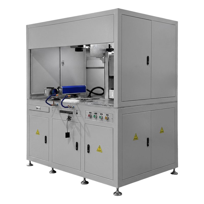 Semi-enclosed MOPA laser marking machine workstation angle