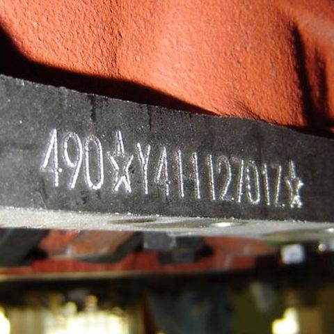 Dot peen marking sample 13 made by handheld electric K3 marker