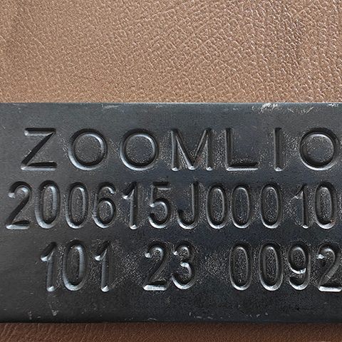 Deep traceability code dot peen sample