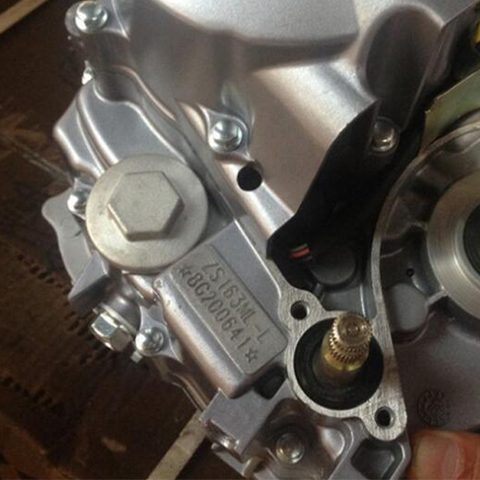 Engine part dot peen serial marking sample