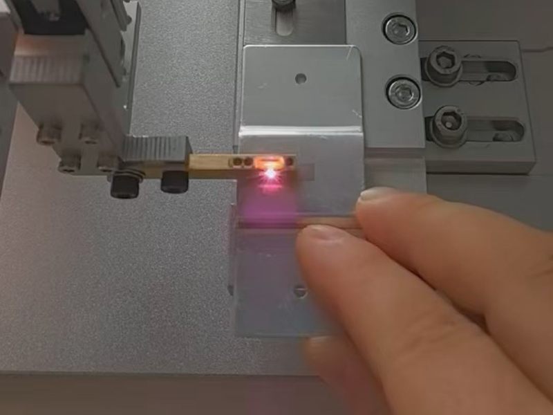 Laser welding on a precision electrical terminal component