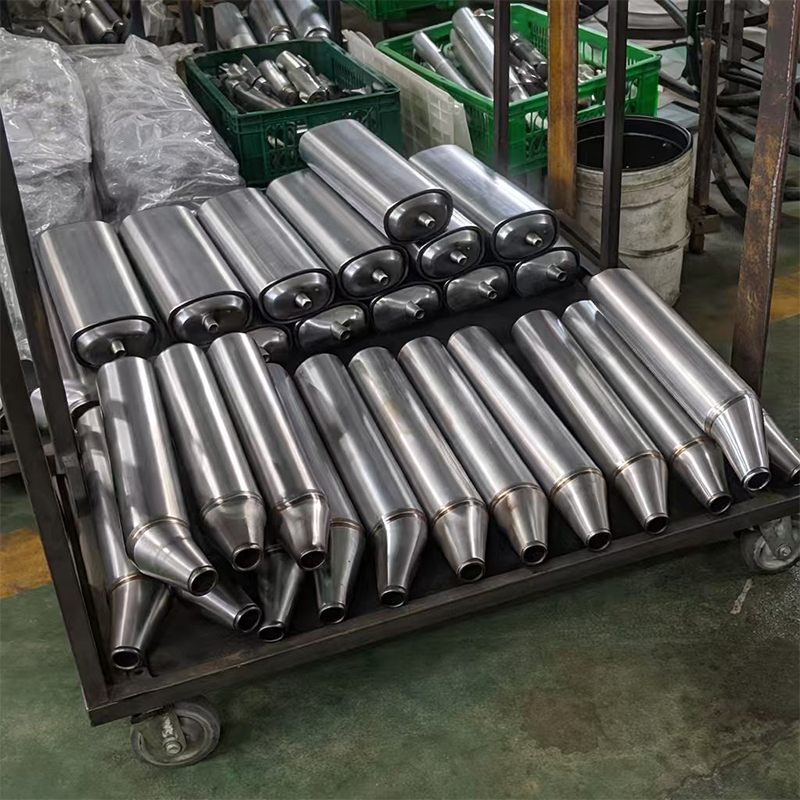 Laser welded motorcycle exhaust mufflers produced by Chongqing Jinmao Machinery after adopting Zixu handheld laser welding