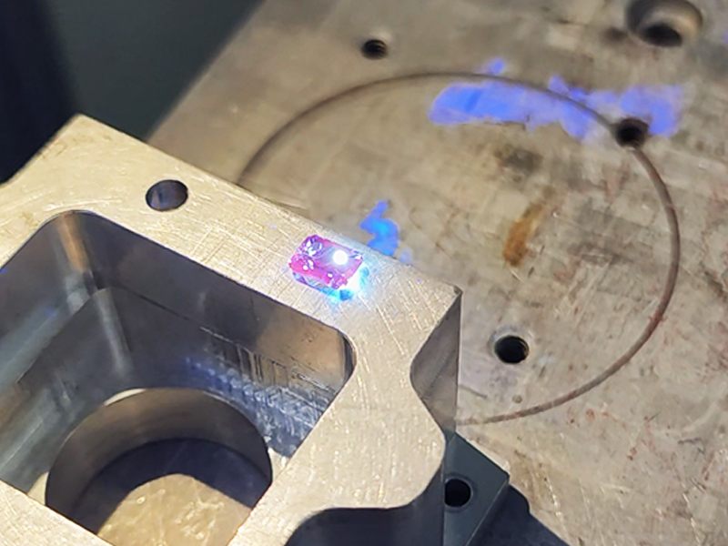 30W UV laser cutting on natural sapphire for nVidia supply chain customer