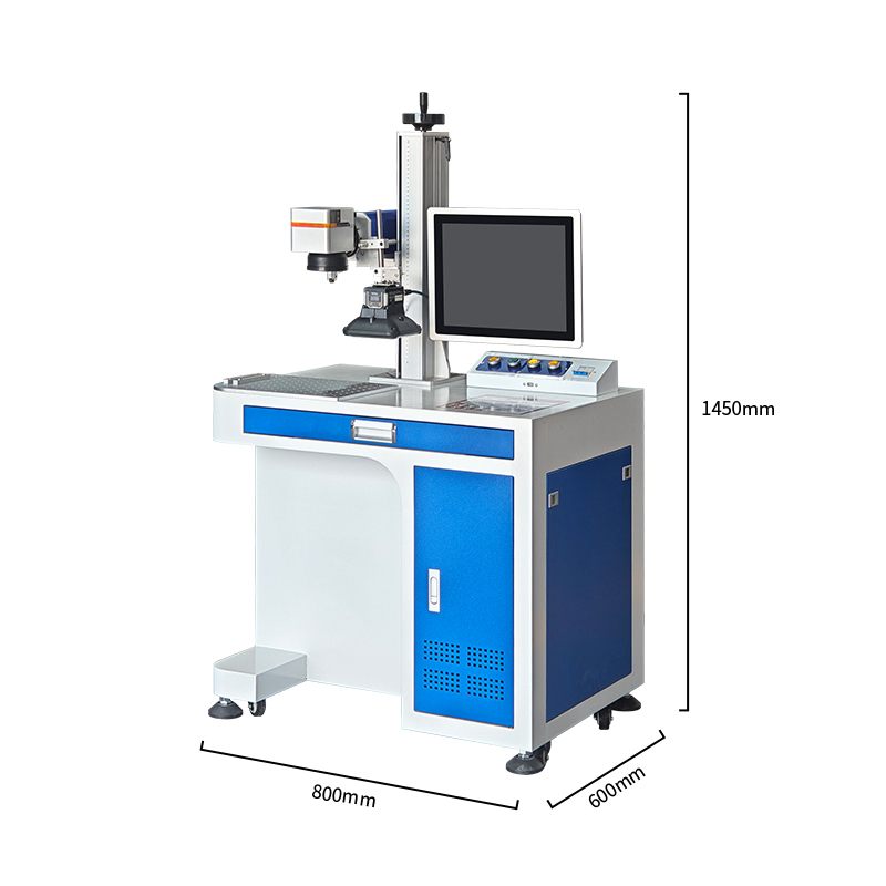 MOPA fiber laser marking machine with scanner front view