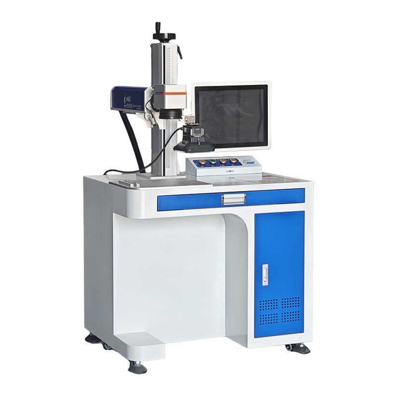 MOPA fiber laser marking machine integrated scanner angle view