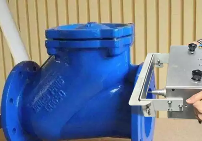 Dot Peen Marking on a Valve
