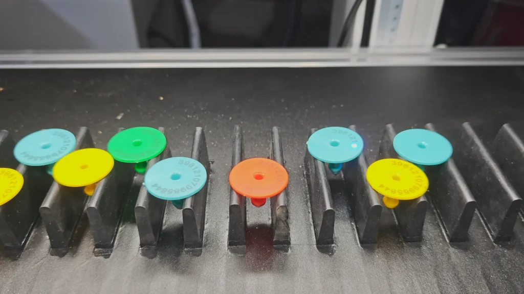 Marking Samples of Enclosed Desktop MOPA Fiber Laser Marking Machine