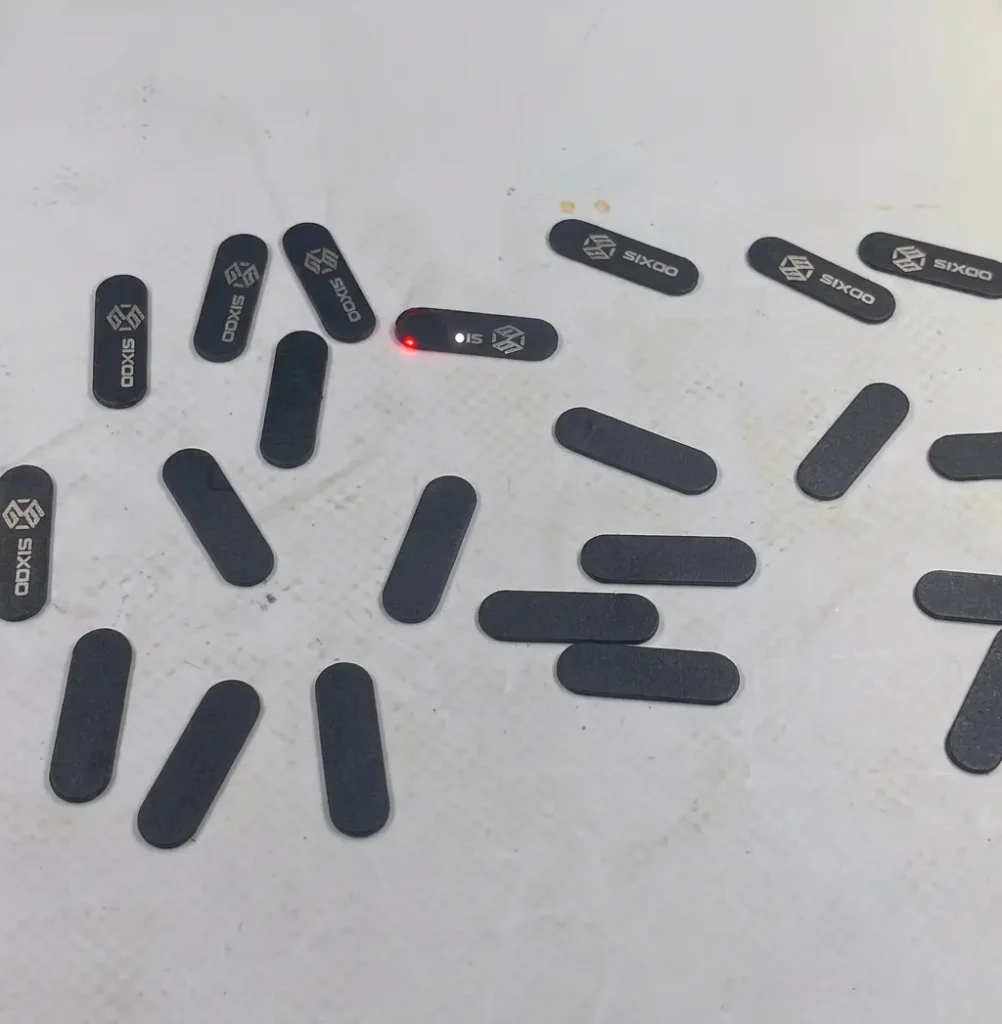 Marking Samples of Enclosed Desktop MOPA Fiber Laser Marking Machine