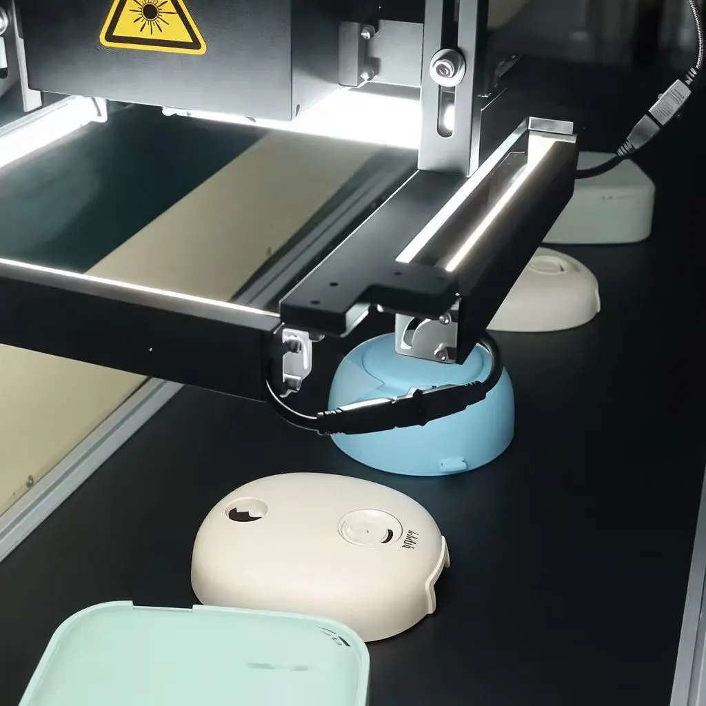 Marking Samples of Enclosed Desktop MOPA Fiber Laser Marking Machine