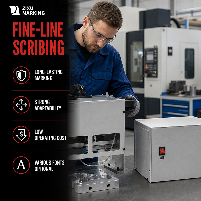 Handheld Pneumatic Scribing Machine for Steel VIN Plates