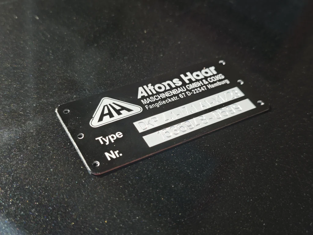 Marking Samples of Handheld Pneumatic Scribing Machine for Steel VIN Plates